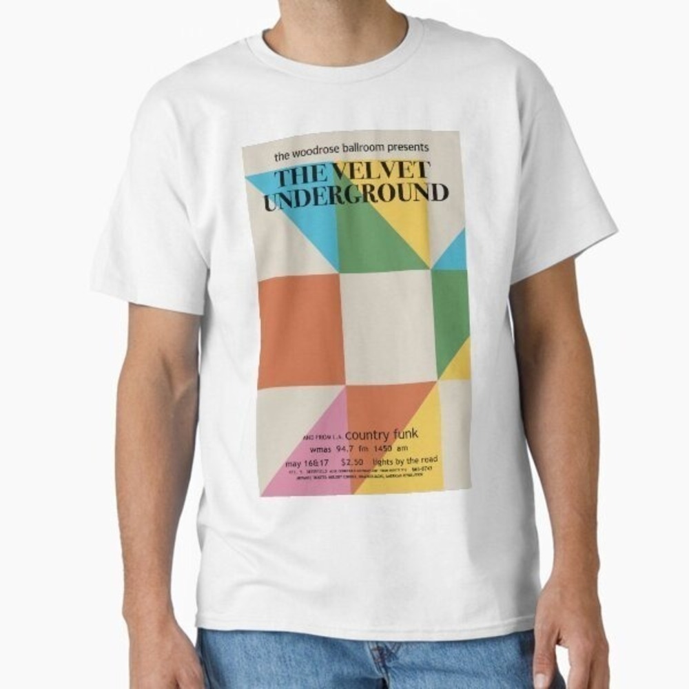 Velvet Underground 1960s Woodrose Ballroom Promo Poster Classic T-Shirt